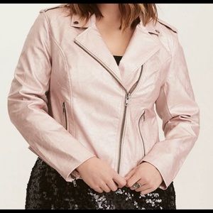 Torrid Rose Gold Moto Jacket Size 3